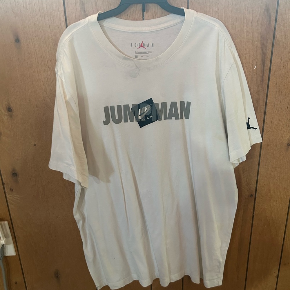 Jordan White and Black Jumpman Men's Tee